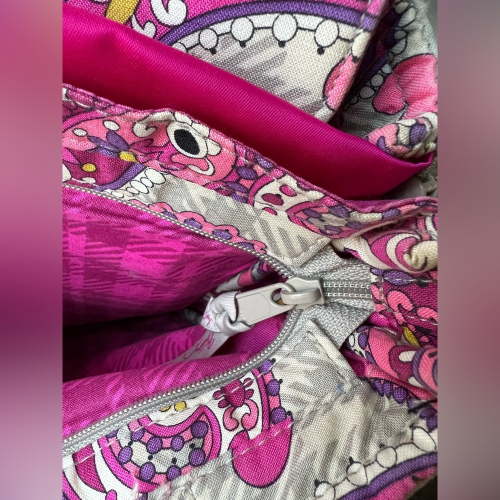VERA BRADLEY -  Purple and Pink Paisley Tote - Laptop Section - Picture 9 of 15